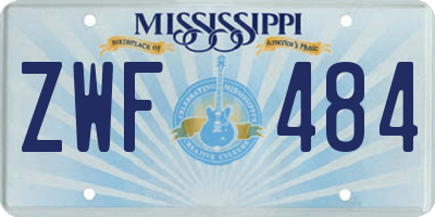 MS license plate ZWF484