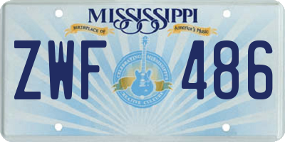 MS license plate ZWF486