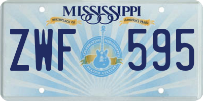 MS license plate ZWF595