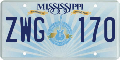 MS license plate ZWG170