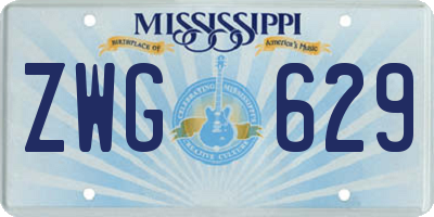 MS license plate ZWG629