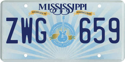 MS license plate ZWG659