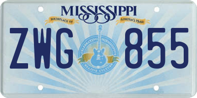 MS license plate ZWG855