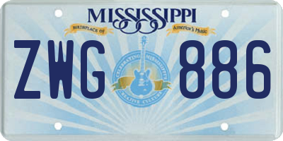 MS license plate ZWG886