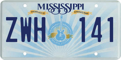 MS license plate ZWH141