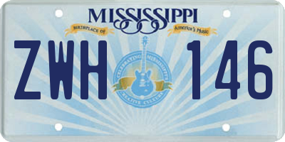 MS license plate ZWH146