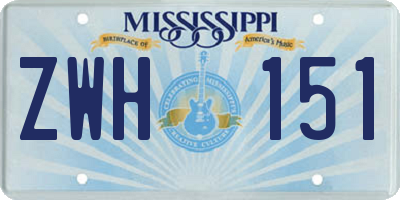 MS license plate ZWH151