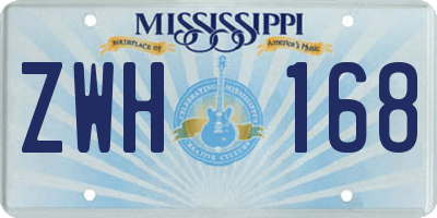 MS license plate ZWH168