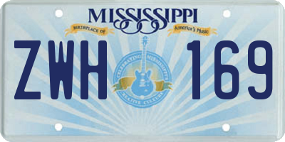 MS license plate ZWH169