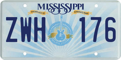 MS license plate ZWH176