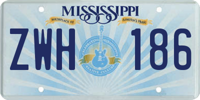 MS license plate ZWH186