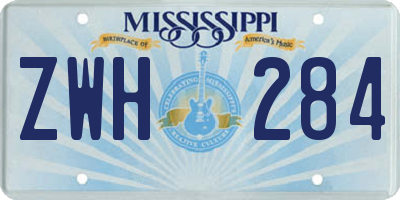 MS license plate ZWH284