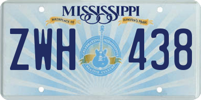 MS license plate ZWH438