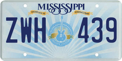 MS license plate ZWH439