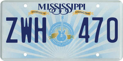MS license plate ZWH470