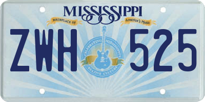 MS license plate ZWH525