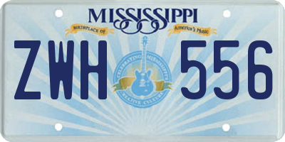 MS license plate ZWH556
