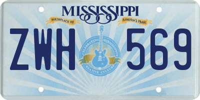 MS license plate ZWH569