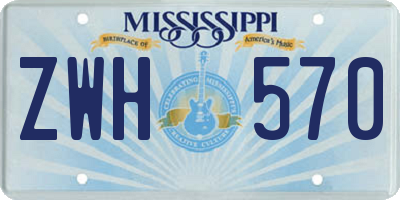 MS license plate ZWH570