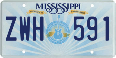 MS license plate ZWH591