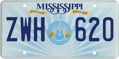 MS license plate ZWH620
