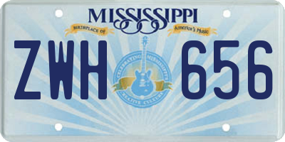 MS license plate ZWH656