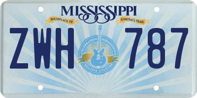 MS license plate ZWH787