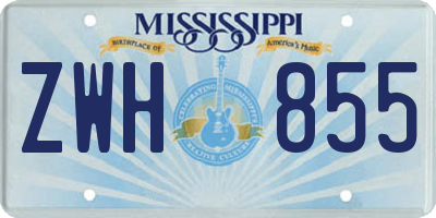 MS license plate ZWH855