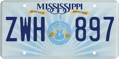 MS license plate ZWH897