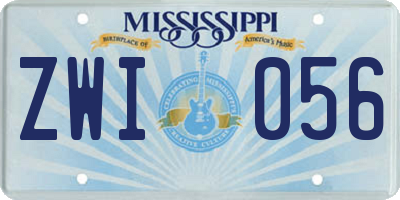 MS license plate ZWI056