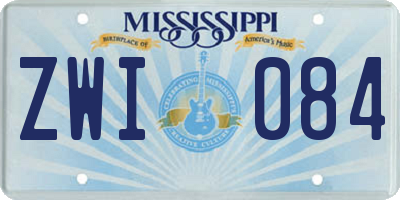 MS license plate ZWI084