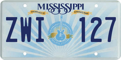 MS license plate ZWI127