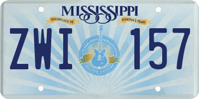 MS license plate ZWI157