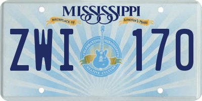 MS license plate ZWI170