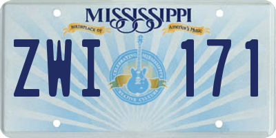 MS license plate ZWI171