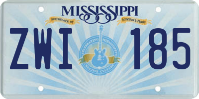 MS license plate ZWI185