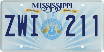 MS license plate ZWI211