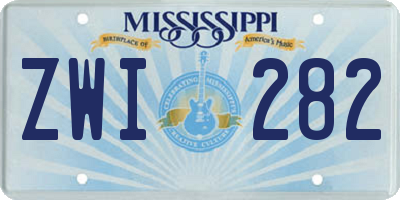 MS license plate ZWI282