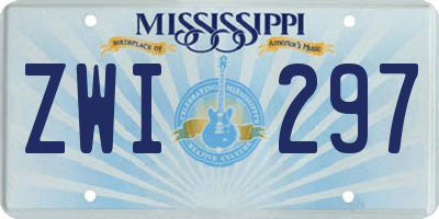 MS license plate ZWI297