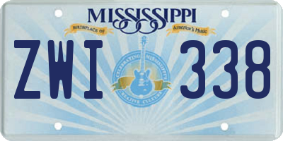 MS license plate ZWI338