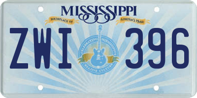 MS license plate ZWI396