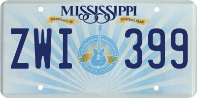 MS license plate ZWI399