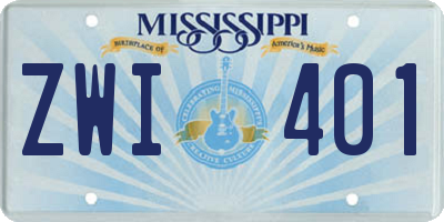 MS license plate ZWI401