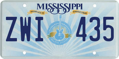 MS license plate ZWI435