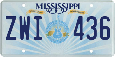 MS license plate ZWI436