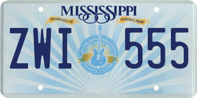 MS license plate ZWI555