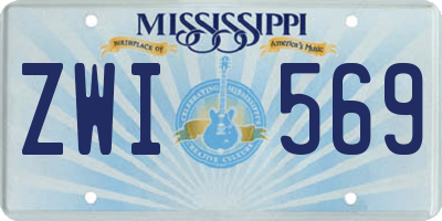 MS license plate ZWI569