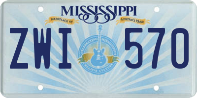 MS license plate ZWI570