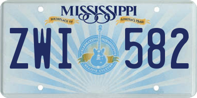 MS license plate ZWI582