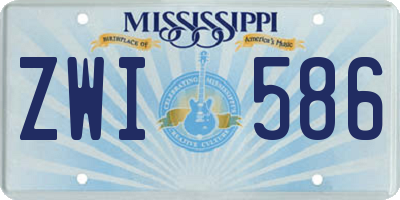 MS license plate ZWI586